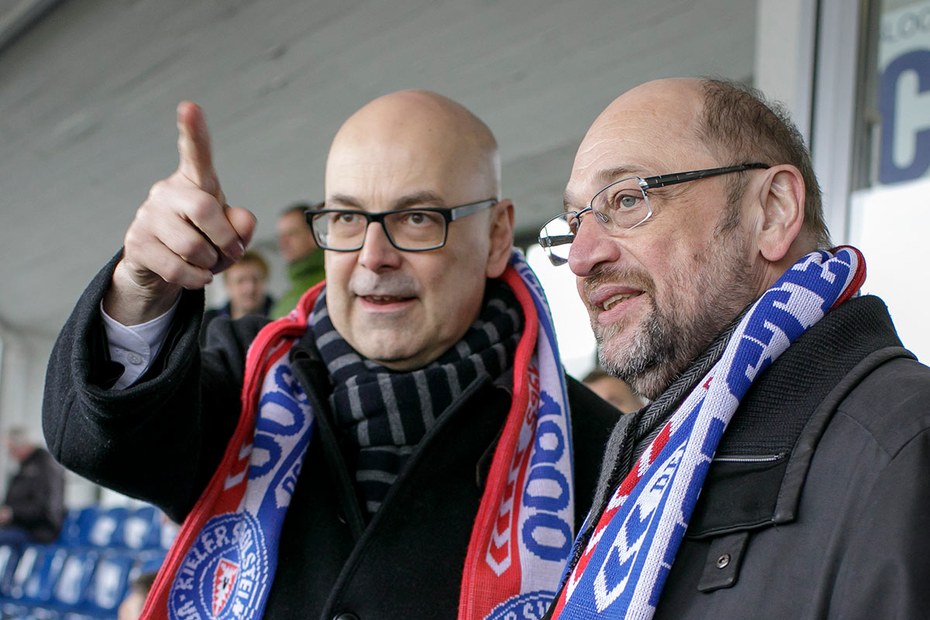 Wahlkämpfer unter sich: Torsten Albig und Martin Schulz