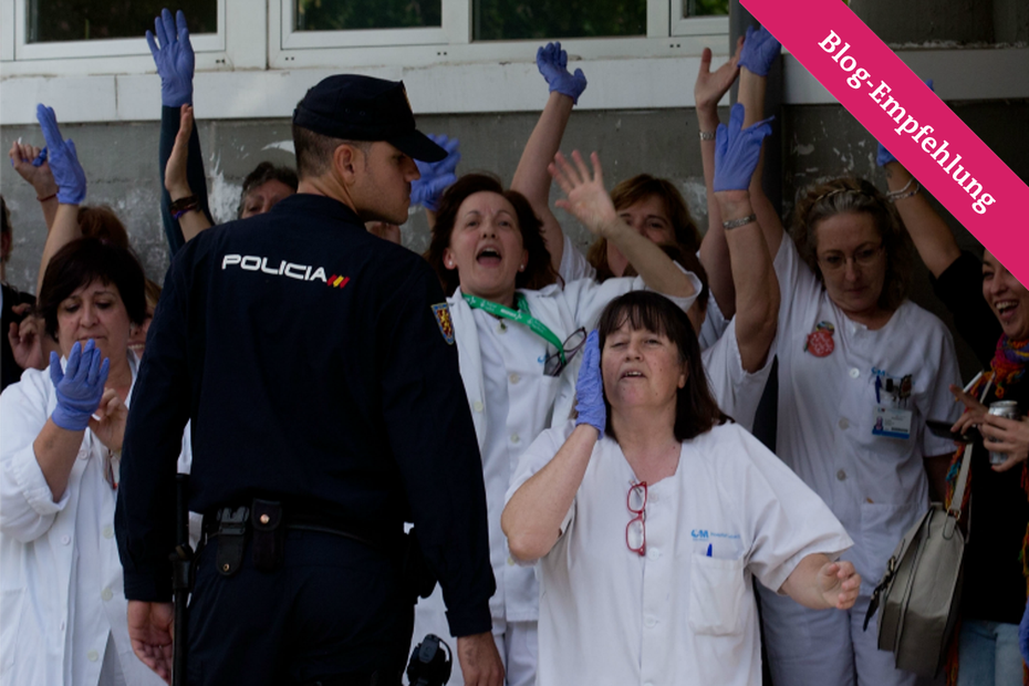 Wissen genau, was sie tun: Wütende Pflegekräfte protestieren gegen Ministerpräsident Mariano Rajoy