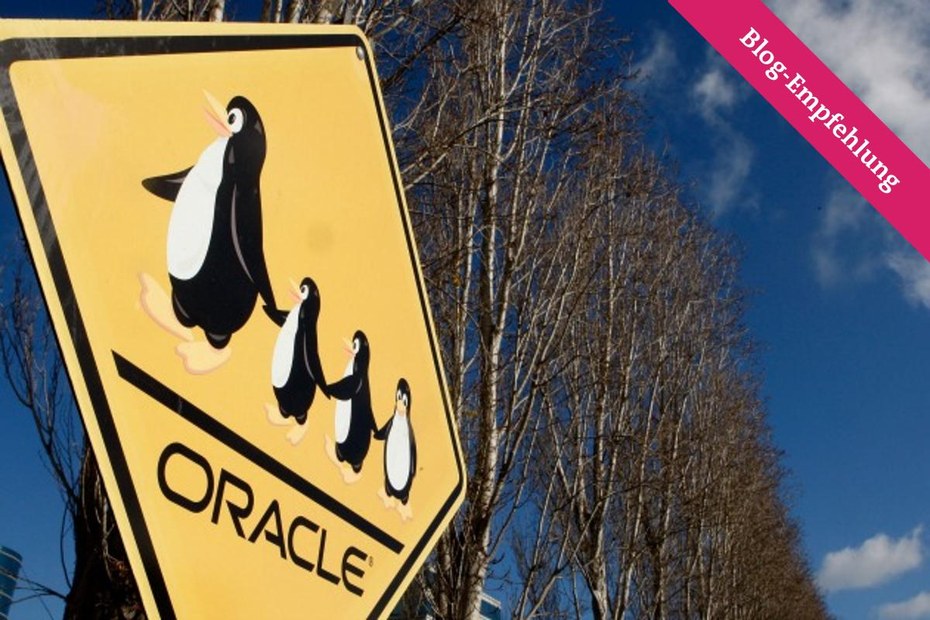 Linux-Pinguine vor der Hauptzentrale des Softwareherstellers Oracle in Redwood Shores, Kalifornien, wo auch Linux-Technik entwickelt wird