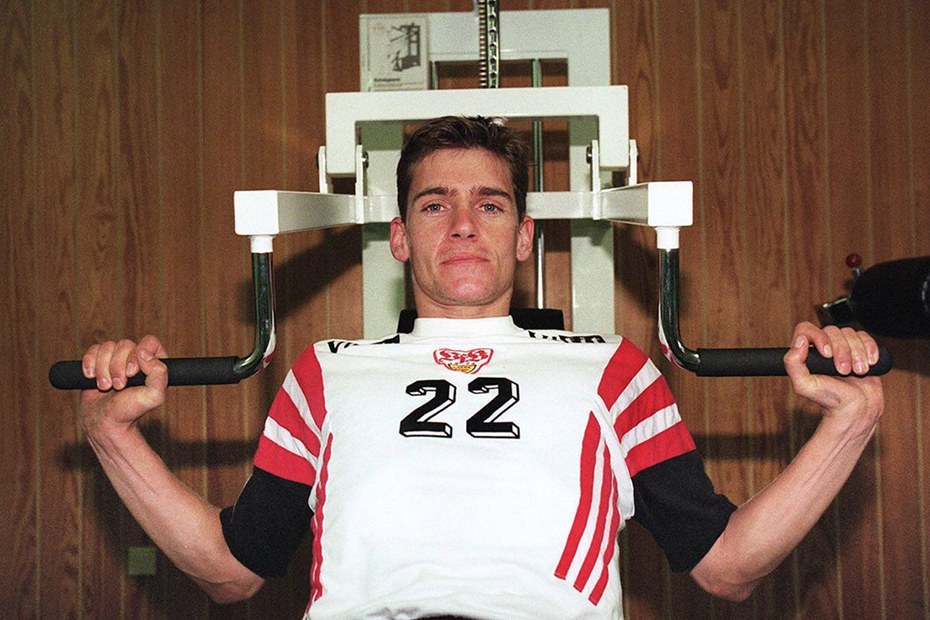 Der Fußballspieler Andreas Buck im Jahr 1997. Wikipedia meint: „Seine Stärke lag vor allem in seiner Schnelligkeit“