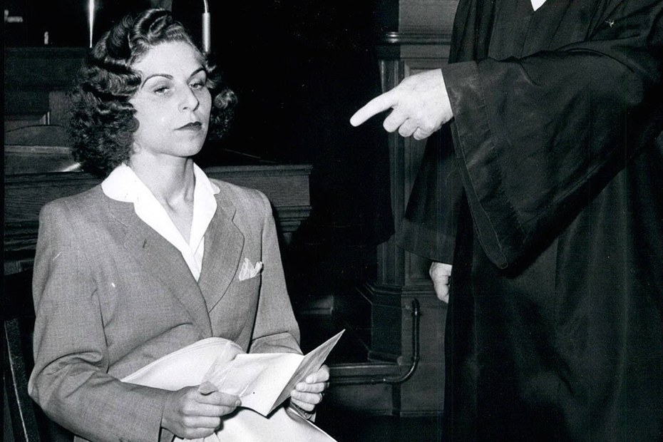Stella Kübler, geborene Goldschlag, 1957 vor Gericht