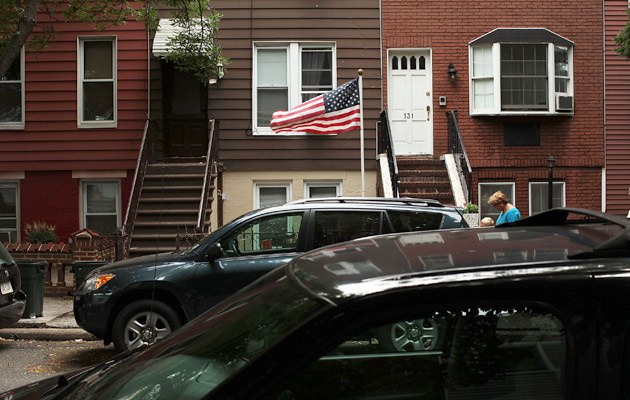 Patriotisch trotz Rezession: ein Mittelschaftshaus, hier in Brooklyn