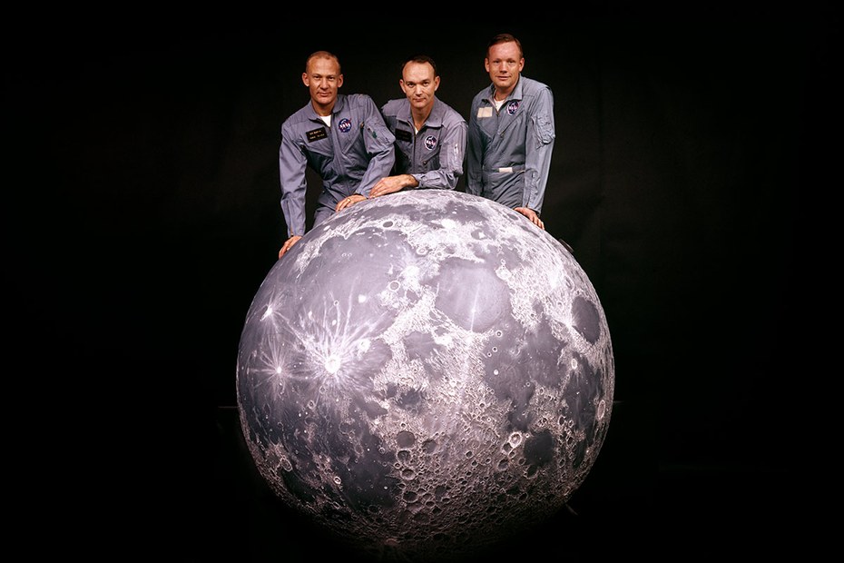 Die Crew der Apollo-11-Mission hat ihr Ziel im Griff