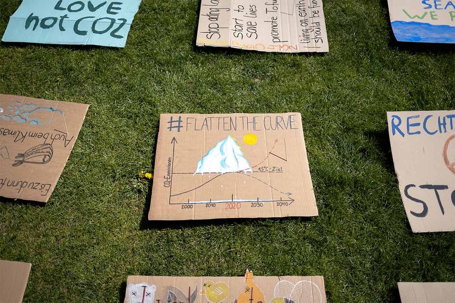 Corona-konformer Protest gegen den Klimawandel