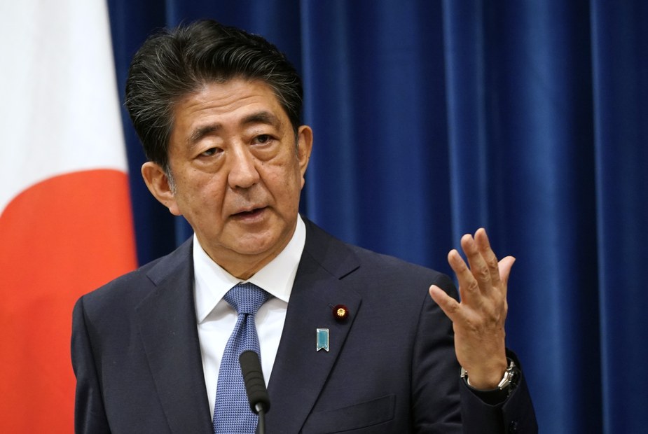 Shinzo Abe erklärt im September 2020 seinen Rücktritt als Premierminister Japans