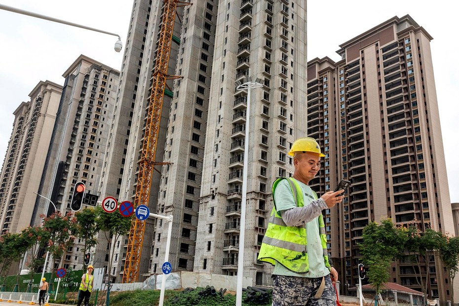 Baustelle im Wuhan: In ganz China gibt es Millionen unvollendeter, unbewohnbarer Wohnungen.