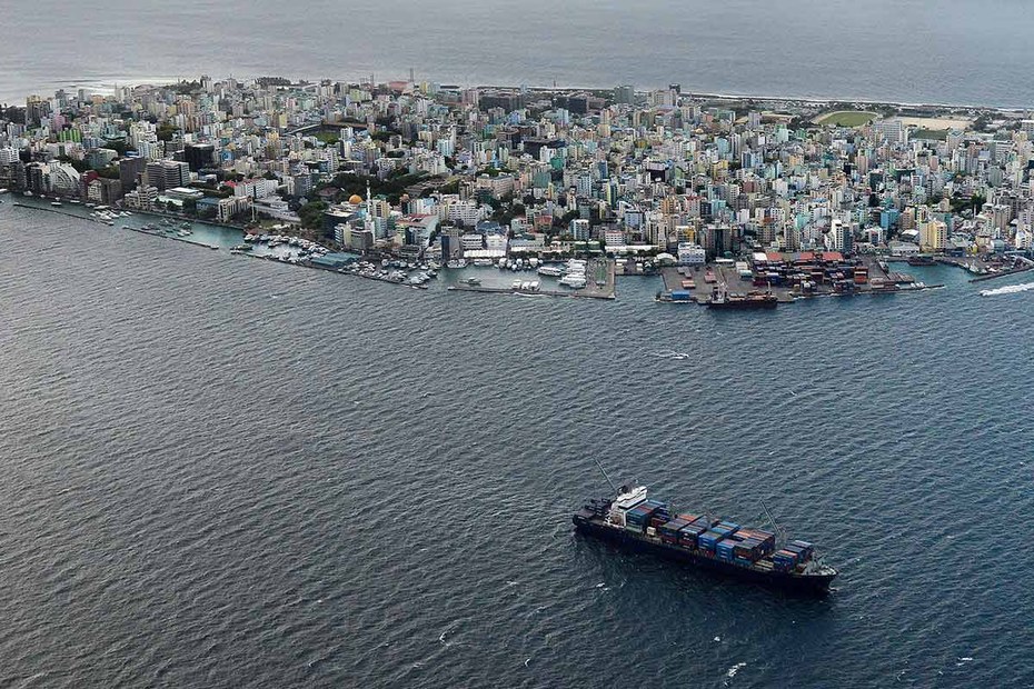 Die Insel Malé, die Hauptstadt der Malediven