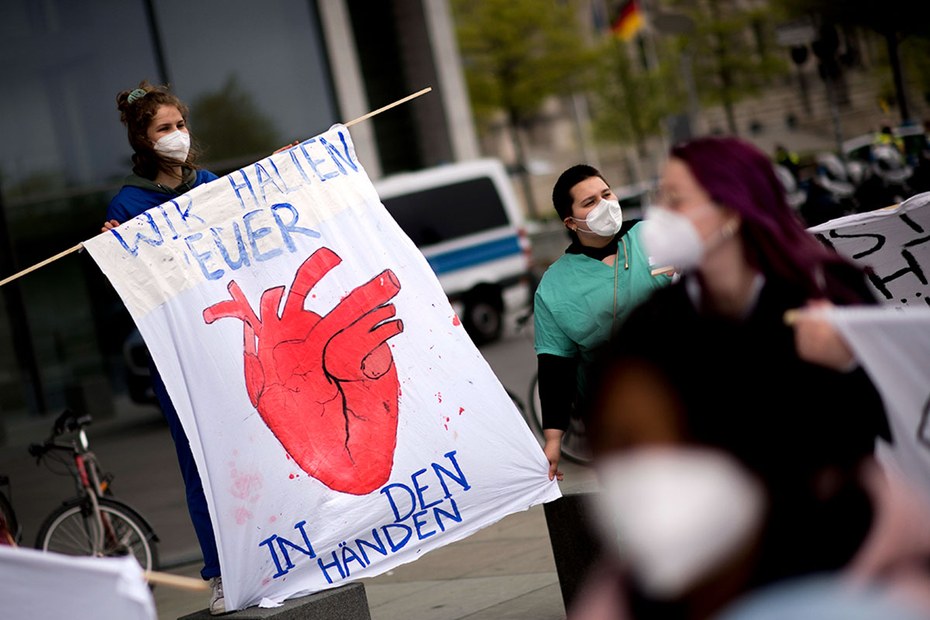 Doch, sie können: Demonstration vom Berliner Bündnis „Gesundheit statt Profite“