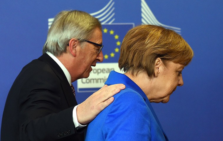 Hotspots statt Wertegemeinschaft: Angela Merkel (rechts) mit Jean-Claude Juncker