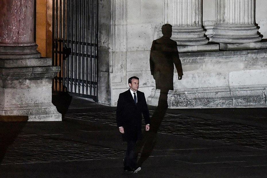 Macron im Augenblick des Triumphs