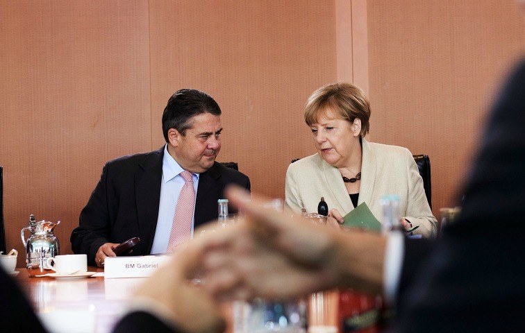 Mit der Ruhe ist es vorbei: Sigmar Gabriel und Angela Merkel