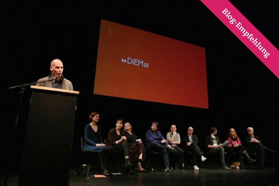 Gründungsveranstaltung von DiEM25 (Democracy in Europe Movement 2025) in der Volksbühne Berlin. Auf lange Sicht darf die Bewegung aber nicht von einer kleinen Führungselite abhängen