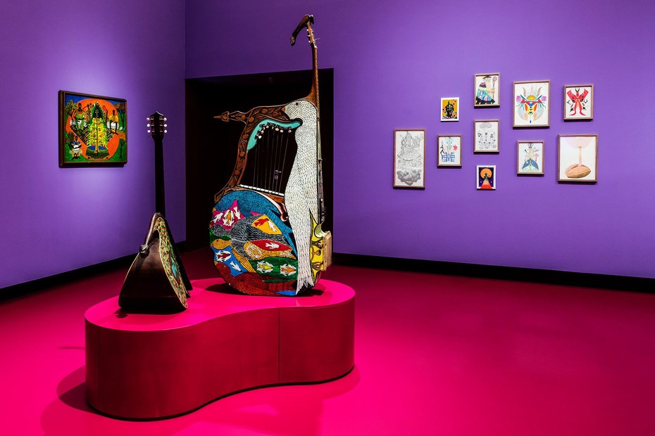 Installation der Ausstellung O Quilombismo im Haus der Kulturen der Welt