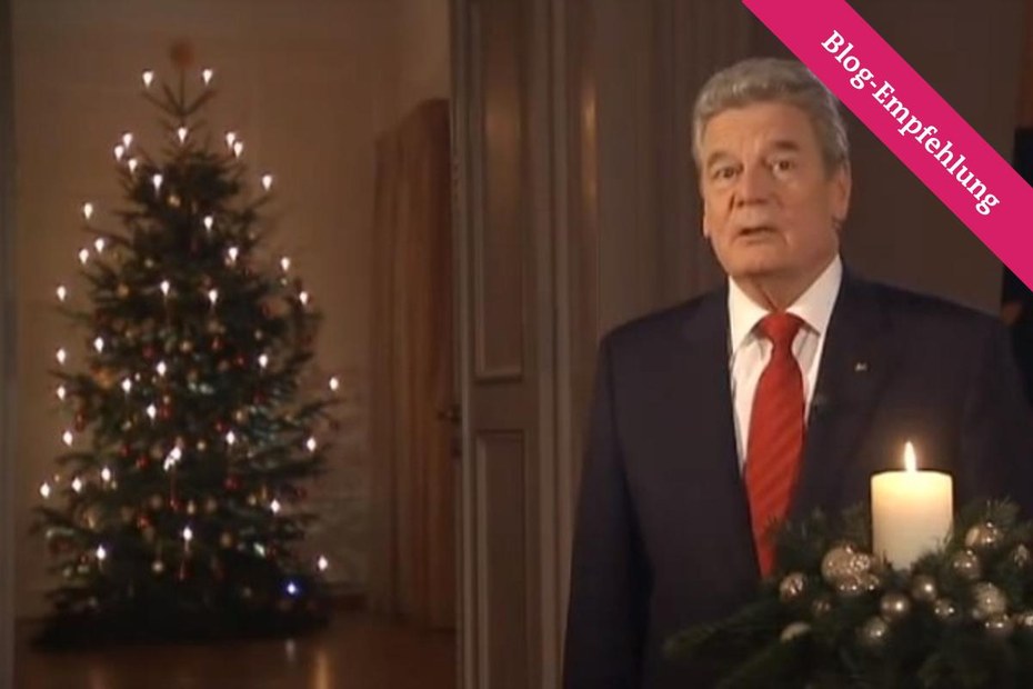 Mahnende Worte von Bundespräsident Joachim Gauck während seiner Weihnachtsansprache am 26.12.2013. Ob es nutzt?