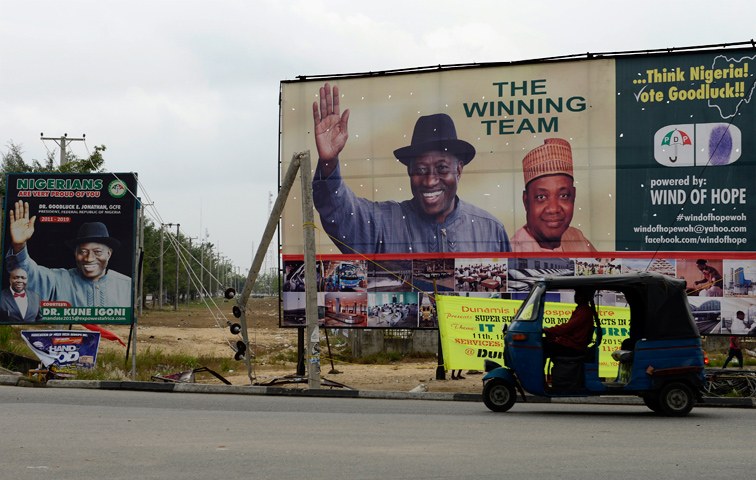 Wahlwerbung für Goodluck Jonathan
