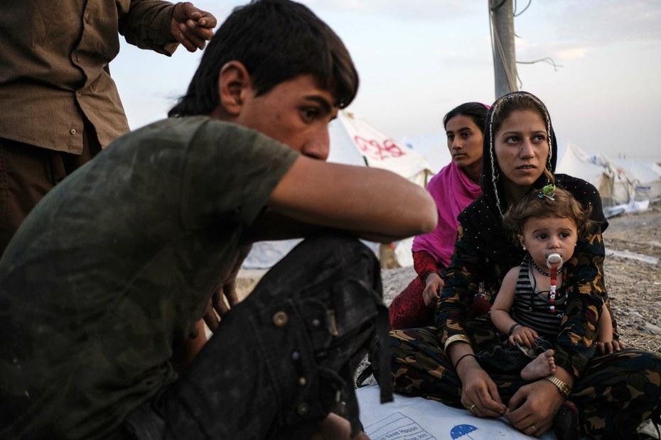 Tausende Kurden sind auf der Flucht vor den türkischen Bombardements