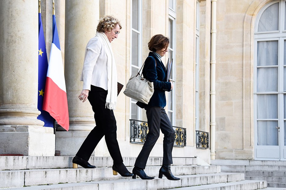 Die französische Verteidigungsministerin Florence Parly (l.) und die französische Arbeitsministerin Muriel Penicaud