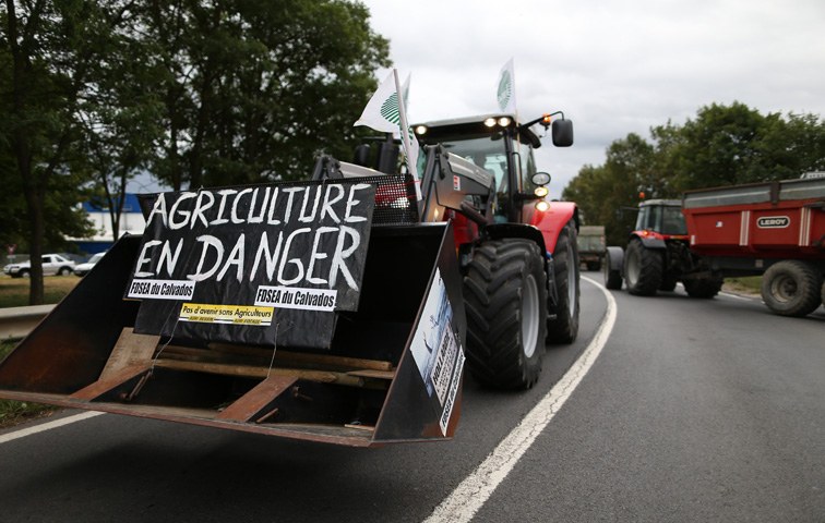 Bauernprotest in Caen