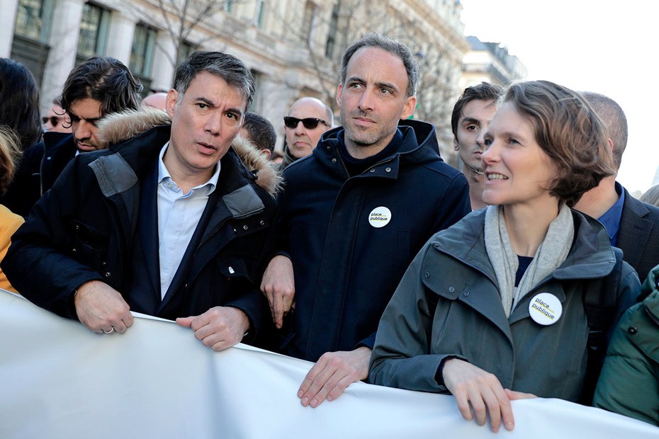 Oliver Faure von den Zentrumssozialisten im März bei einem Klimaprotestmarsch in Paris