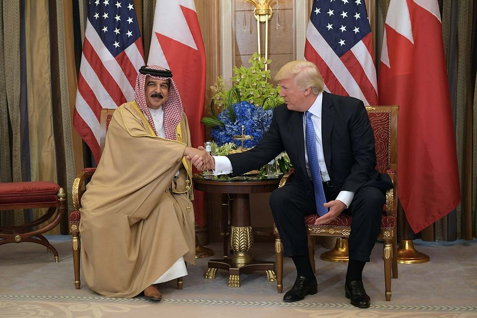 Donald Trump und Bahrains König Hamad bin Isa Al Khalifa am 21. Mai in Riad