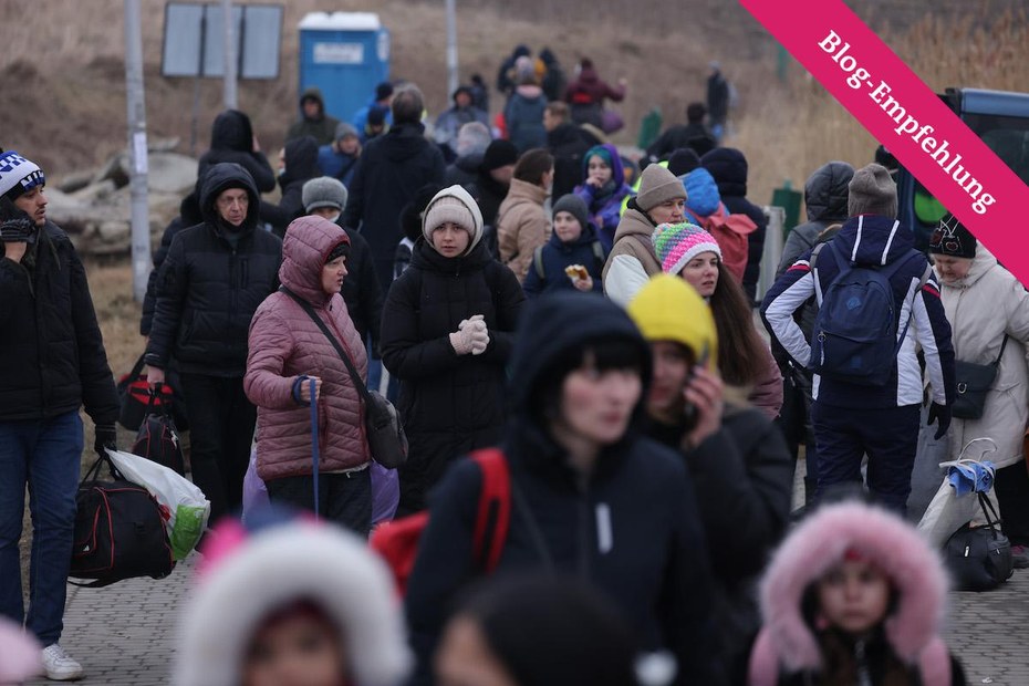 Tag und Nacht kommen Flüchtende in der polnischen Grenzstadt Medyka an