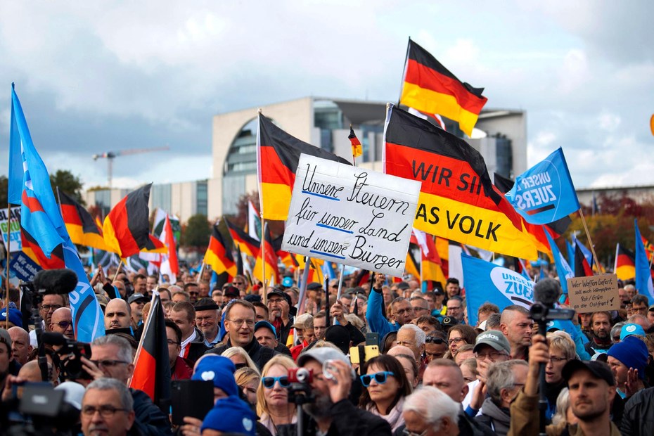 „Unser Land zuerst“-Demonstration der AfD am 8. Oktober 2022 in Berlin