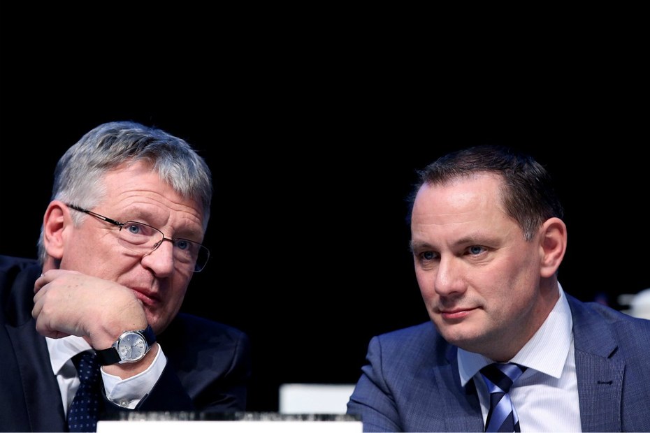 Zwei Wendehälse unter sich: Die AfD-Parteivorsitzenden Jörg Meuthen und Tino Chrupalla
