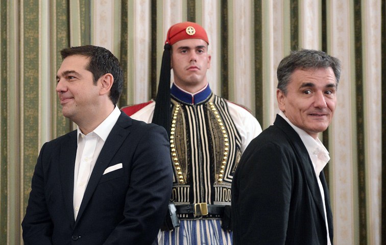 Versuchen sich in Rückgewinnung von Souveränität: Alexis Tsipras und Euklid Tsakalotos
