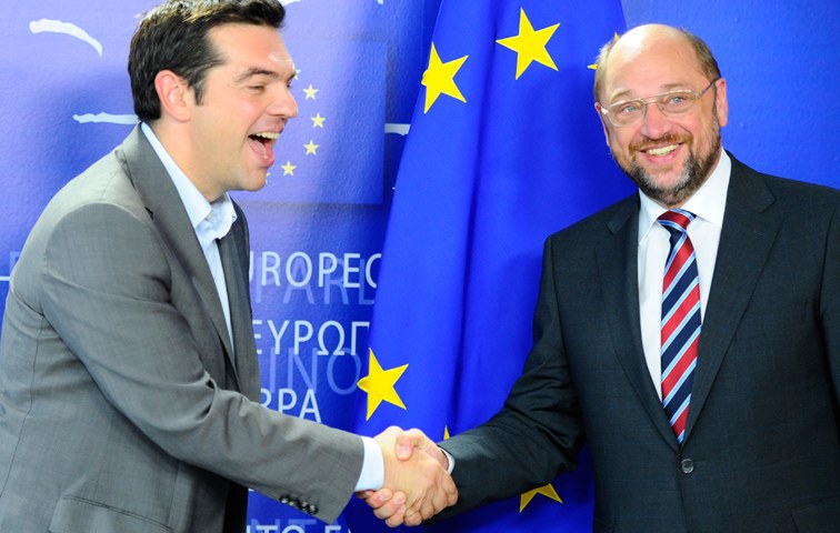 Alexis Tsipras (links, mit Martin Schulz) könnte für einen Wandel der EU-Krisen-Politik sorgen