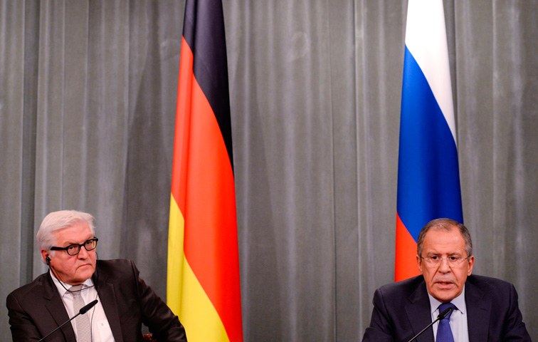 Steinmeier mit seinem russischen Counterpart Sergei Lavrov