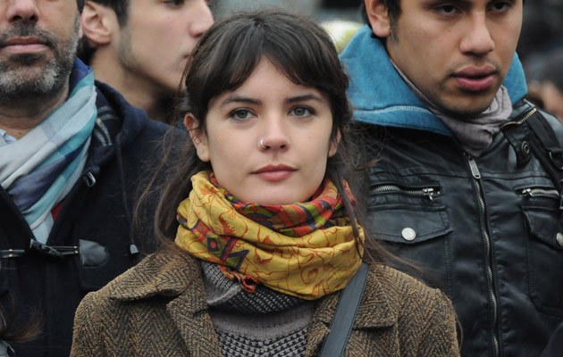 Sie erhält Liebesbezeugungen und Todesdrohungen: Camila Vallejo bei einer Demonstration gegen Studiengebühren im Juni 2012 in Santiago de Chile