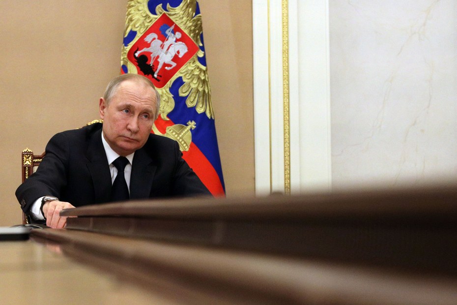 Wladimir Putin in einem Meeting mit der russischen Regierung (Archivbild)