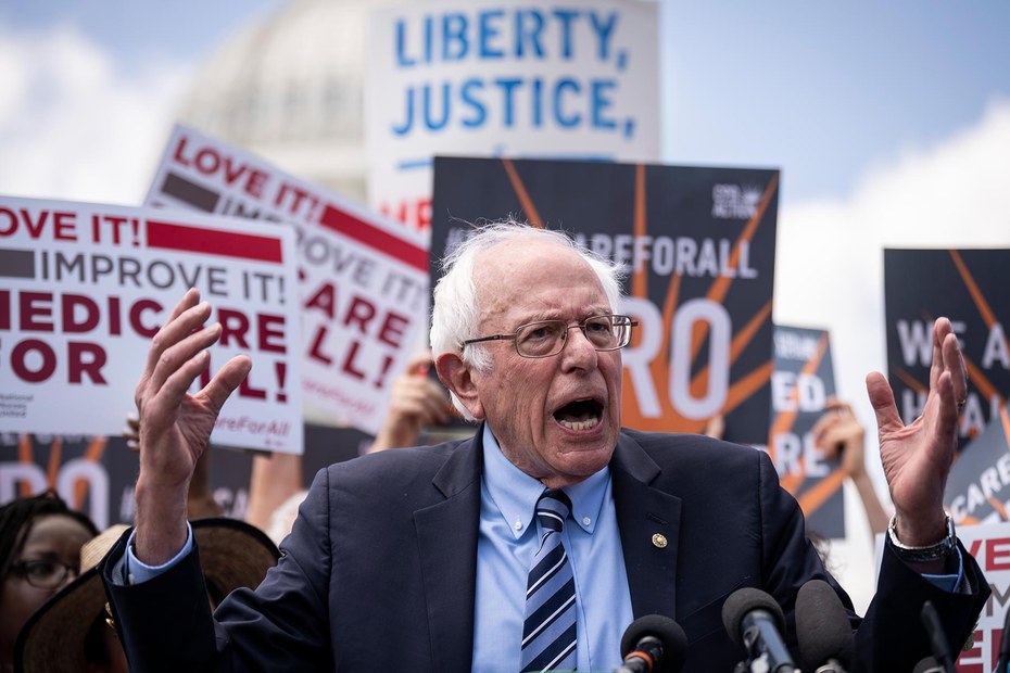 Der Senator für Vermont Bernie Sanders kämpft für eine progressivere Politik der Vereinigten Staaten
