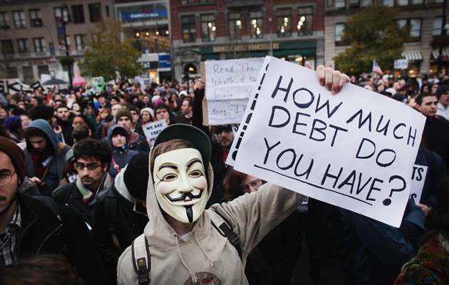 Occupy-Aktivisten haben sich der Schuldentilgung verschrieben