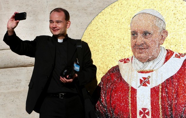 Selfie mit Papst