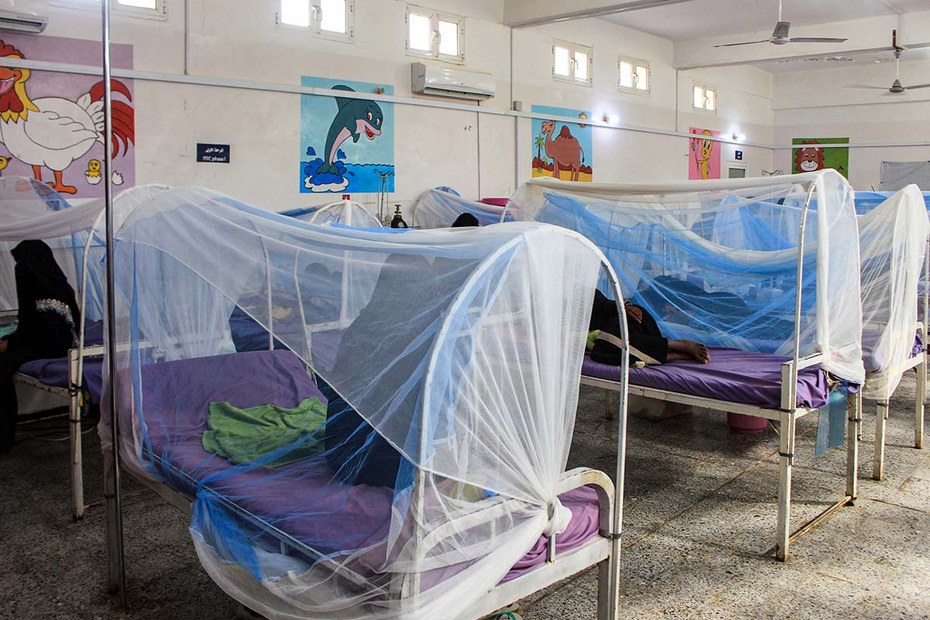Die Station für unterernährte Kinder in einem Krankenhaus in der Provinz Haddscha