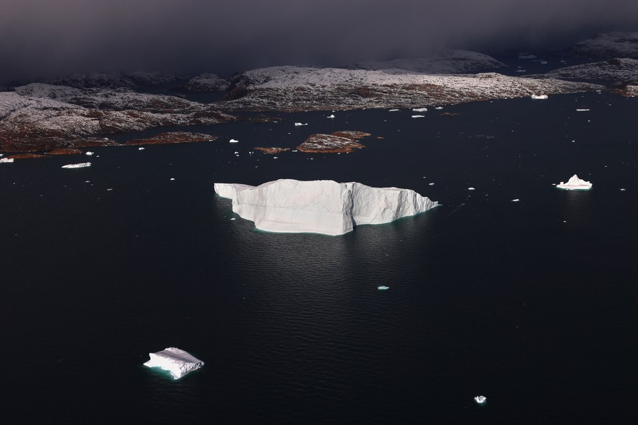 Eisberge in der Nähe von Upernavik, Grönland (7. September 2021): Die Arktis erwärmt sich viel schneller als der Rest des Planeten