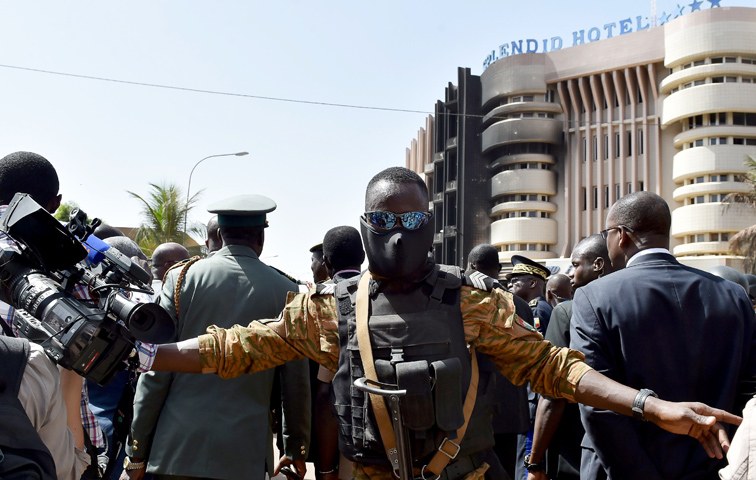 Nach dem Anschlag auf das Splendid-Hotel in Ouagadougou, Burkina Faso