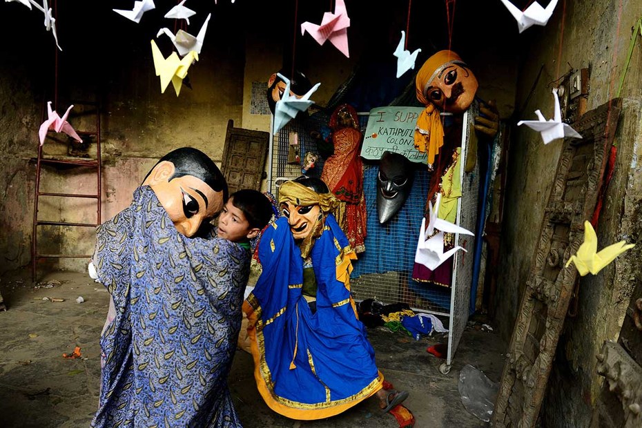 Mehr als 4.000 Künstlerfamilien wohnten in Kathputli (Hindi für „Marionette“)