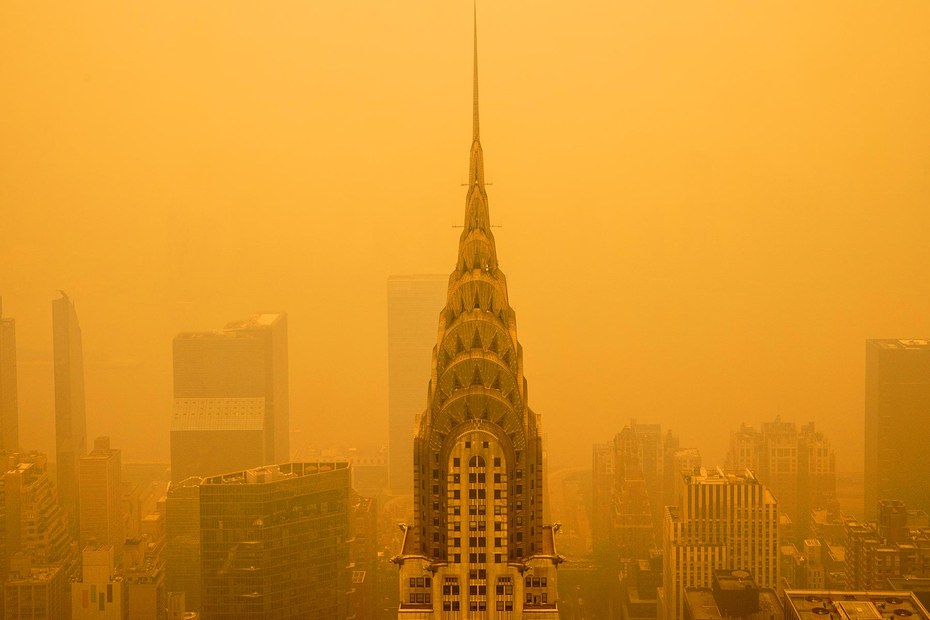 New York im Rauch: Waldbrände in Kanada haben Auswirkungen auf die US-amerikanische Ostküste
