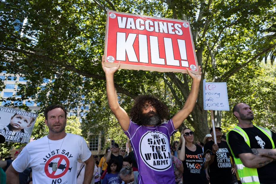 Impfgegner in Australien. Was die Protestierenden eint, ist eine fundamentale Skepsis gegenüber dem Staat