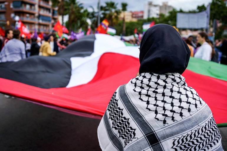 Propalästinensische Proteste in Barcelona