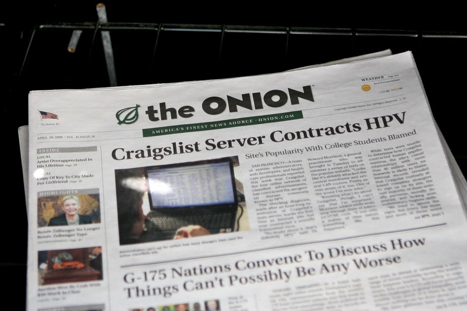 Die Schlagzeilen der Zeitung „The Onion“ haben in Amerika Kult-Status