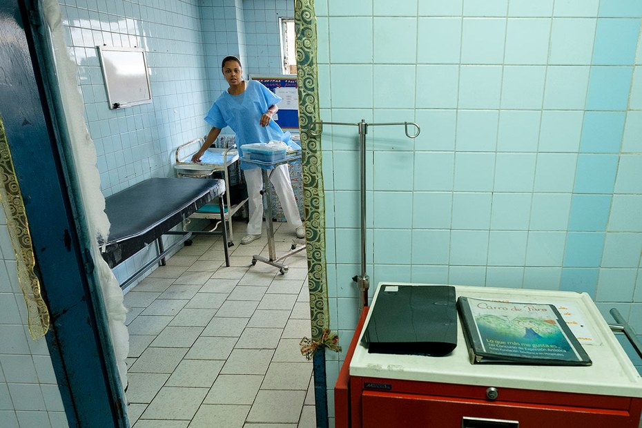 Das J. M. de Los Rios Krankenhaus in Caracas trifft die Krise besonders hart