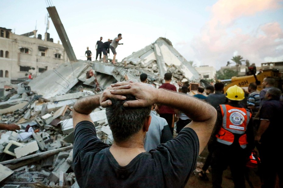 Deir al Balah nach einem israelischen Luftschlag: Die öffentliche Meinung in der arabischen Welt dominiert Wut über das, was in Gaza geschieht.