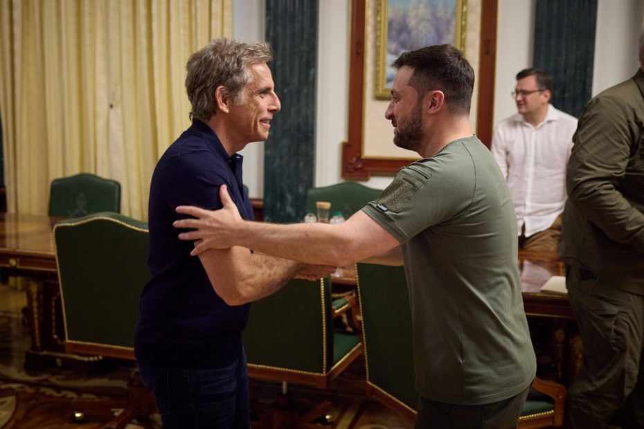 Ben Stiller, der Held von der Leinwand, trifft Wolodymyr Selenskyj, seinen Helden im wahren Leben