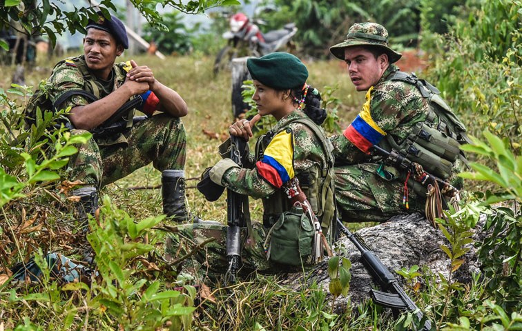 Im Februar waren die Fuerzas Armadas Revolucionarias de Colombia noch im Einsatz