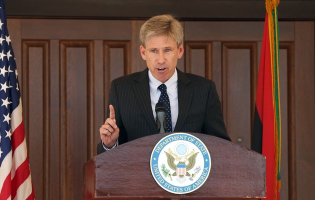 Chris Stevens Ende August bei der Wiedereröffnung der Konsularabteilung in der US-Botschaft in Tripolis
