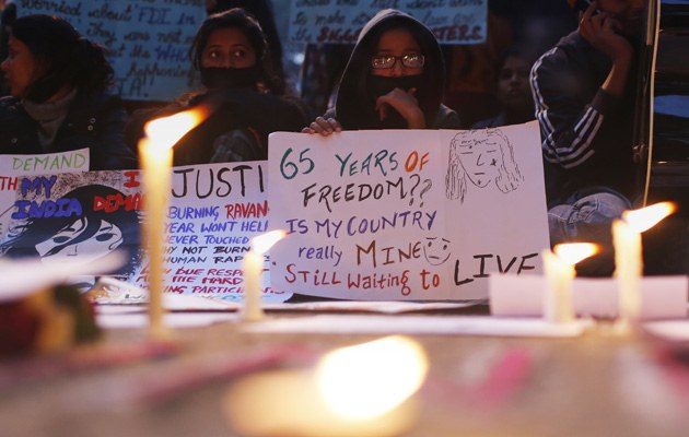 "Ist mein Land wirklich meines?" Demonstrantinnen protestieren in Neu Delhi gegen Gewalt an Frauen