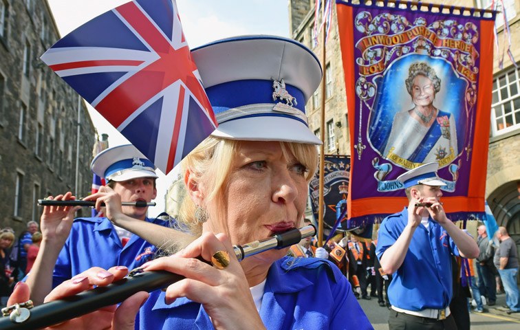 Folklorische Einheitsgefühle: Eine Pro-Union-Parade eine Woche vor dem Unabhängigkeitsreferendum in Schottland 
